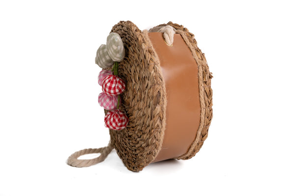 Bolso de mimbre. Cherry